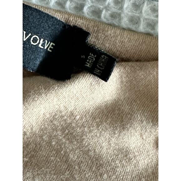 House of Harlow Revolve Halter Bodycon Mini Dress Tan Clubbing Sexy Size Small - Picture 5 of 6